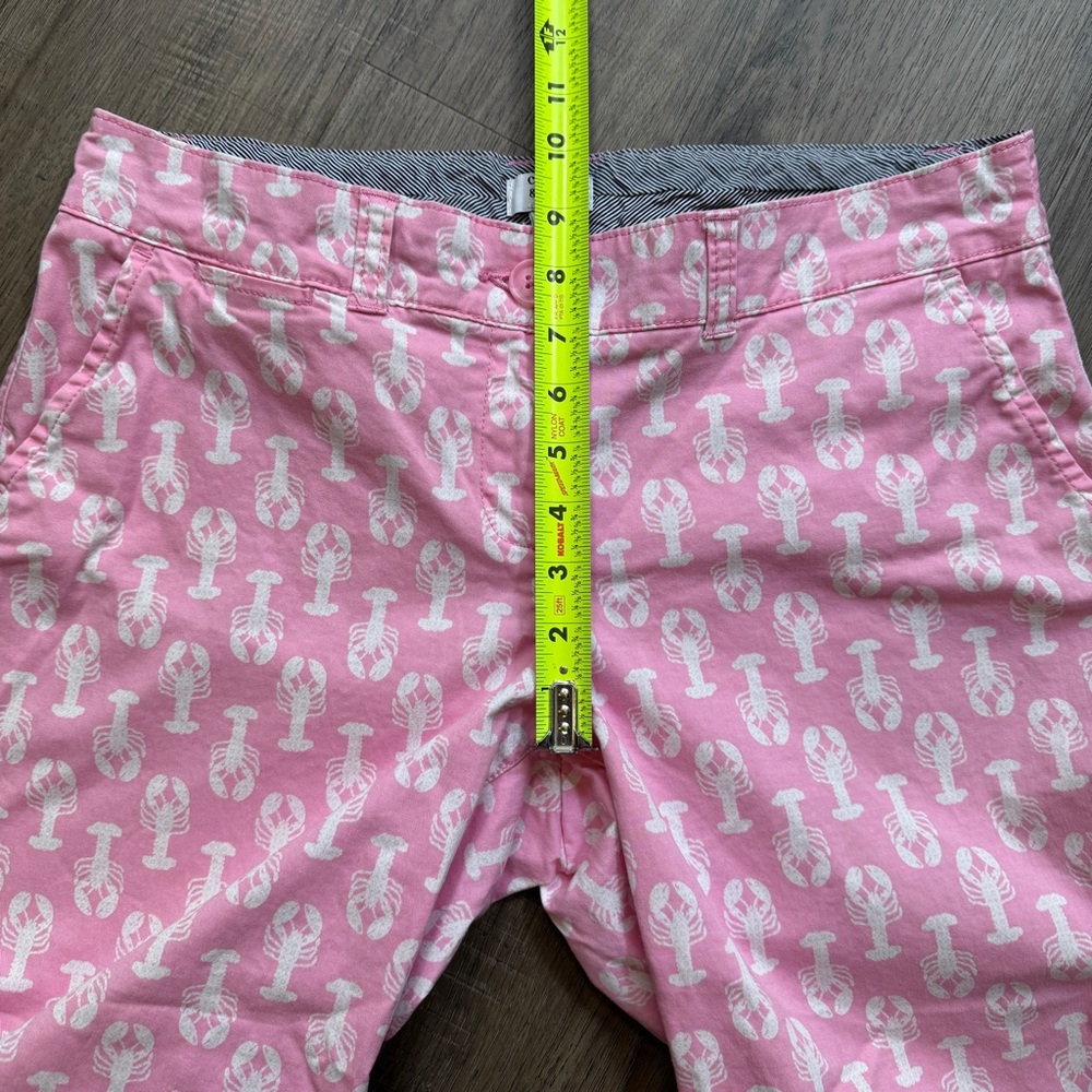 Crown & Ivy Pink Lobster Print Pants - Size 10 Petite - Picture 6 of 10